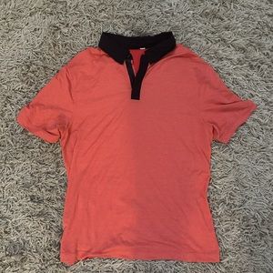Lululemon Men’s Short Sleeve Red Polo - Large